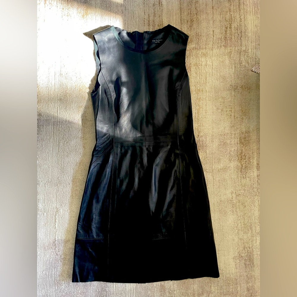 Rag & Bone leather mini dress